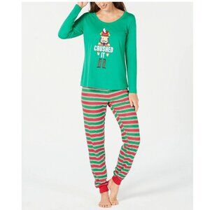 Family Pajamas Women's 2-Piece PJ Set, Crushed It Nutcracker Stripe 2XL